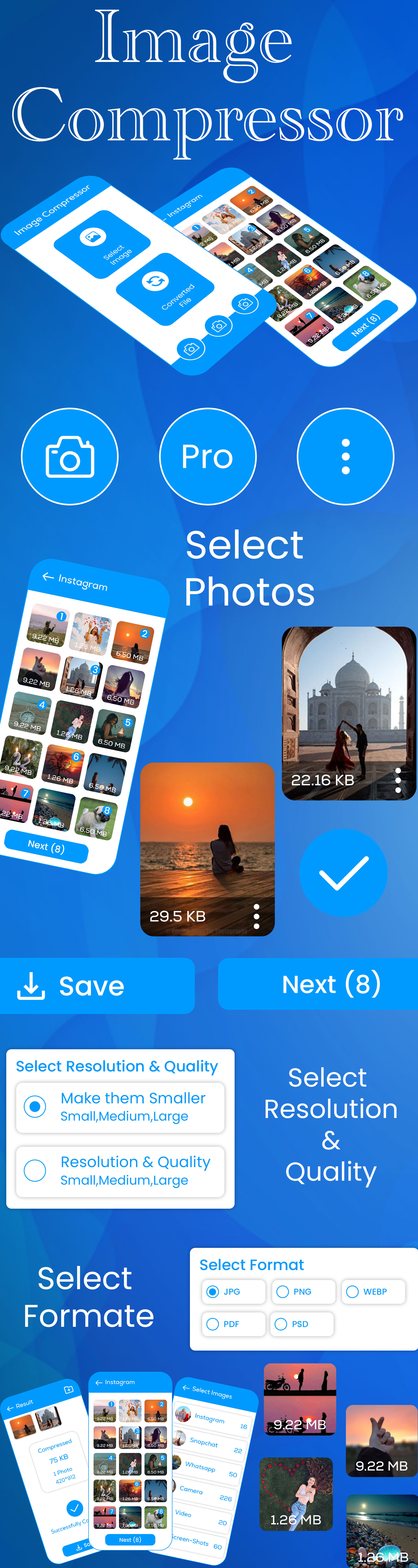 Image Compressor and Resizer - Photo Compressor - Pic Compress - Image Size In KB and MB - Reduce